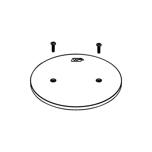 Wiremold RC7APTCGY Multi-Service Non-Metallic Poke Through Abandonment Plate Cover Assembly, 5 in Dia