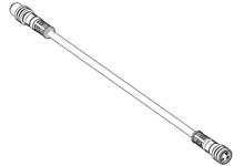 Brad Nano-Change® Micro-Change® 483030K05M050 120087 Double Ended Threaded Cordset, M8/M12 Straight Female x Straight Male Connector, 5 m L Cable, 3 Poles