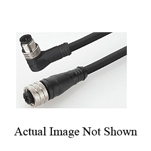 Brad Micro-Change® 884030K05M610 120066 Double Ended Threaded Cordset, M12 Straight Female x Straight Male Connector, 61 m L Cable, 4 Poles, Single Keyway