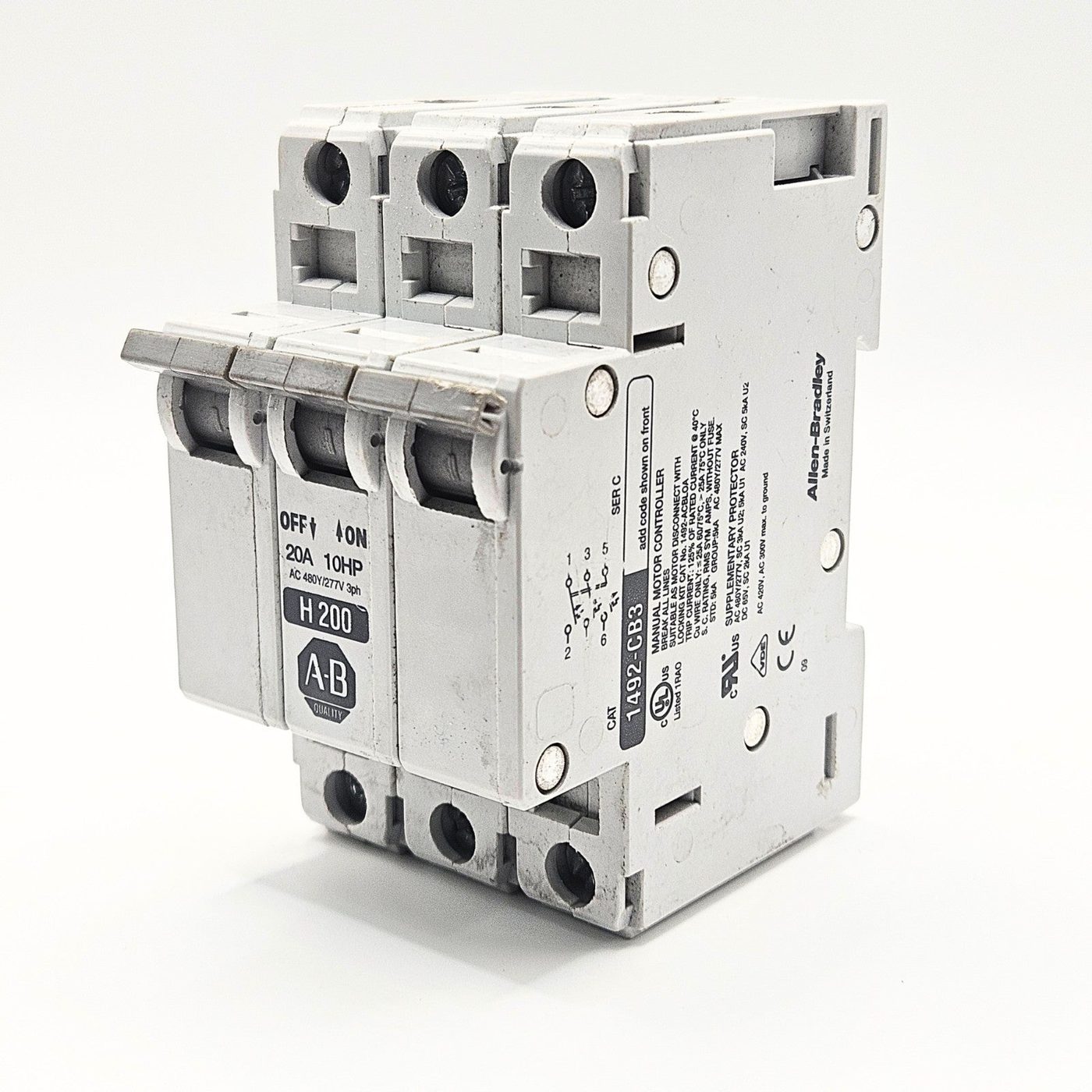 Allen-Bradley 1492-CB3 20A 3-Pole Circuit Breaker Used