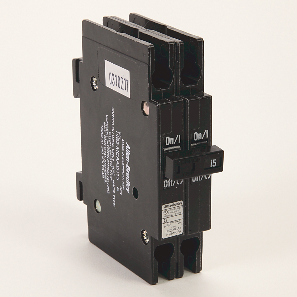 Allen-Bradley 15 A Ul489 Miniature Circuit Breaker 1492-MCAA2H15