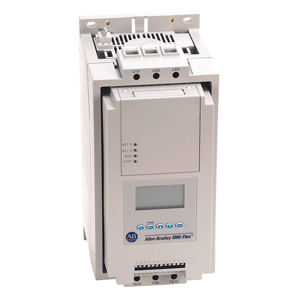 Allen-Bradley 150-F85NCR Bulletin 150 SMC FLEX smart motor controller, 85A, 480V AC, three-phase soft starter for smooth acceleration and deceleration