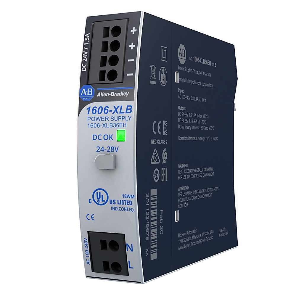 Allen-Bradley XLB Power Supply 36W 24VDC 1.3A 1606-XLB36EH