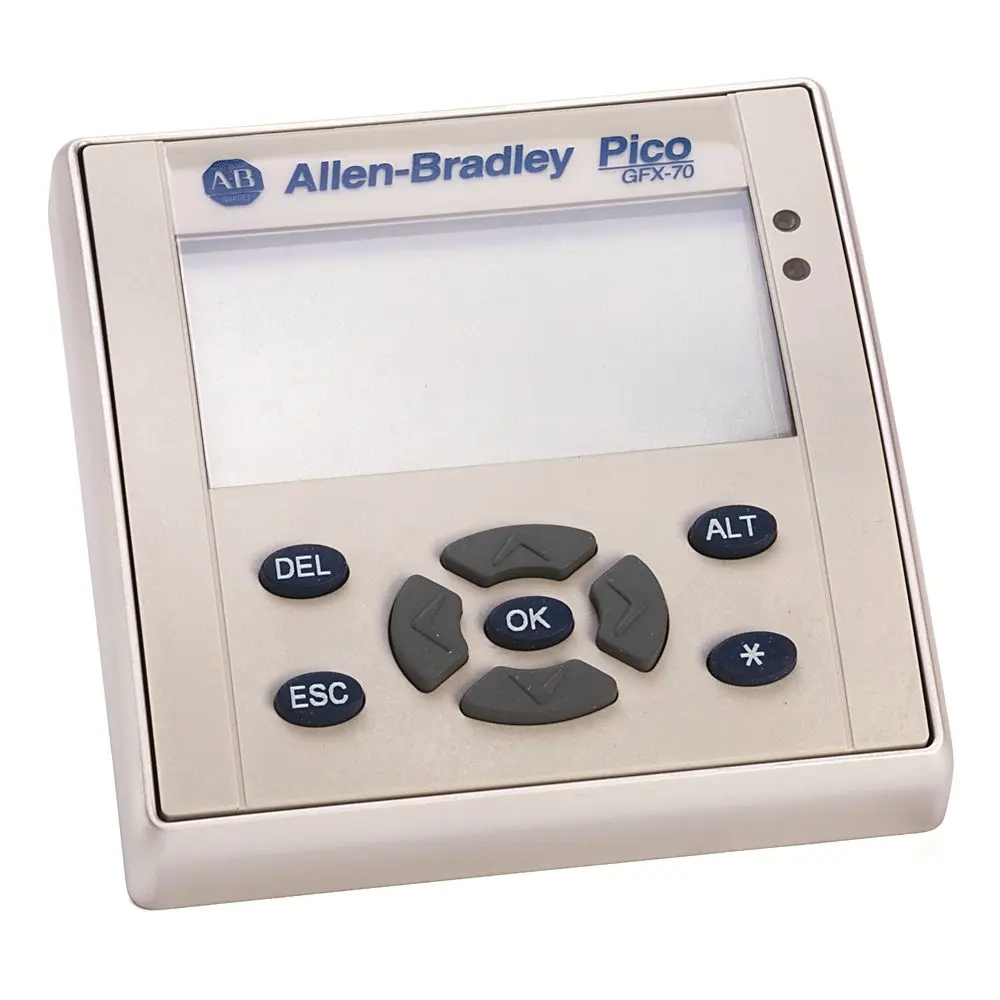 Allen-Bradley 1760-L18AWA-EX PICO controller with 18 discrete I/O, built-in real-time clock (RTC), and AC power supply. Expandable micro PLC for small