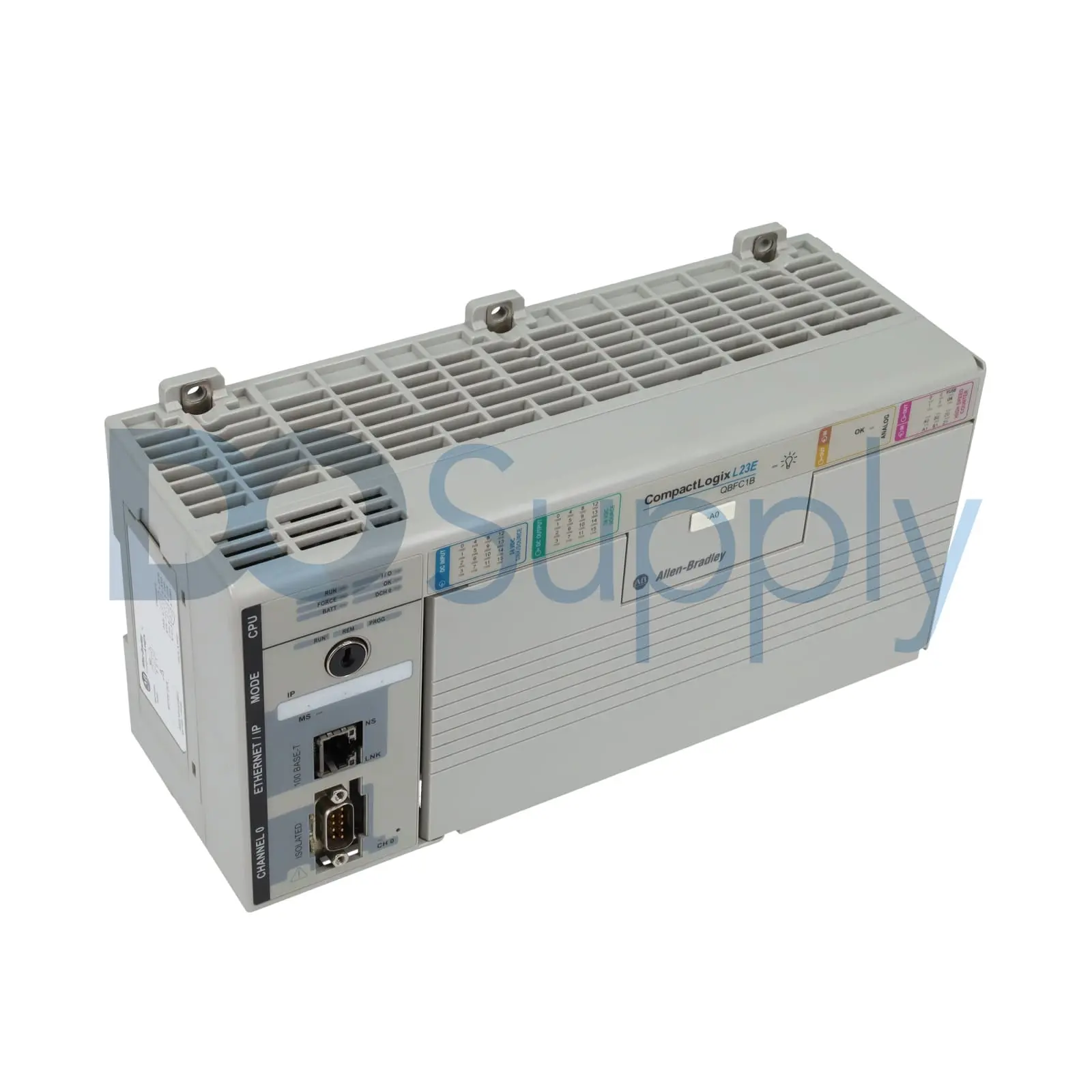 Allen-Bradley 1769-L23E-QBFC1B CompactLogix 5370 programmable automation controller with 5371K bytes user memory, 24V DC logic power, and support for