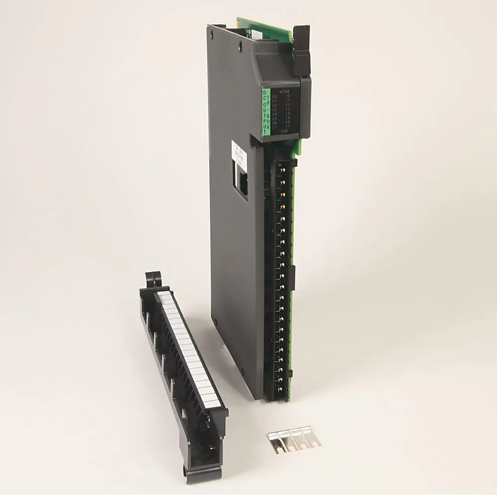 Allen-Bradley 1771-OBD 16-point DC output module for Bulletin 1771 PLC-5 I/O system, sinking outputs for switching DC loads from 10 to 60 volts. Desig