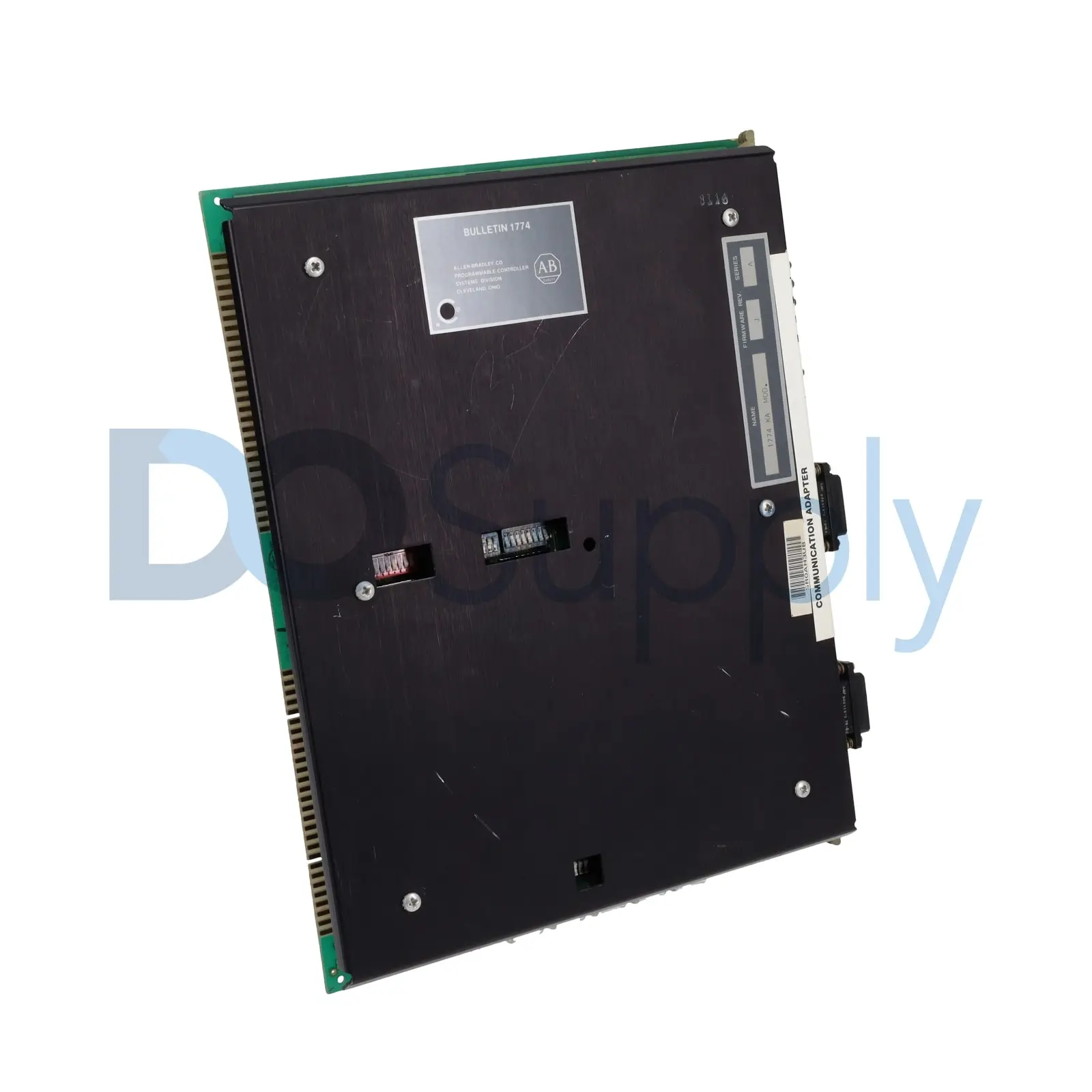 Allen-Bradley 1774-KA Data Highway communication module for PLC-5 processors. This Bulletin 1774 module provides the network interface for connecting