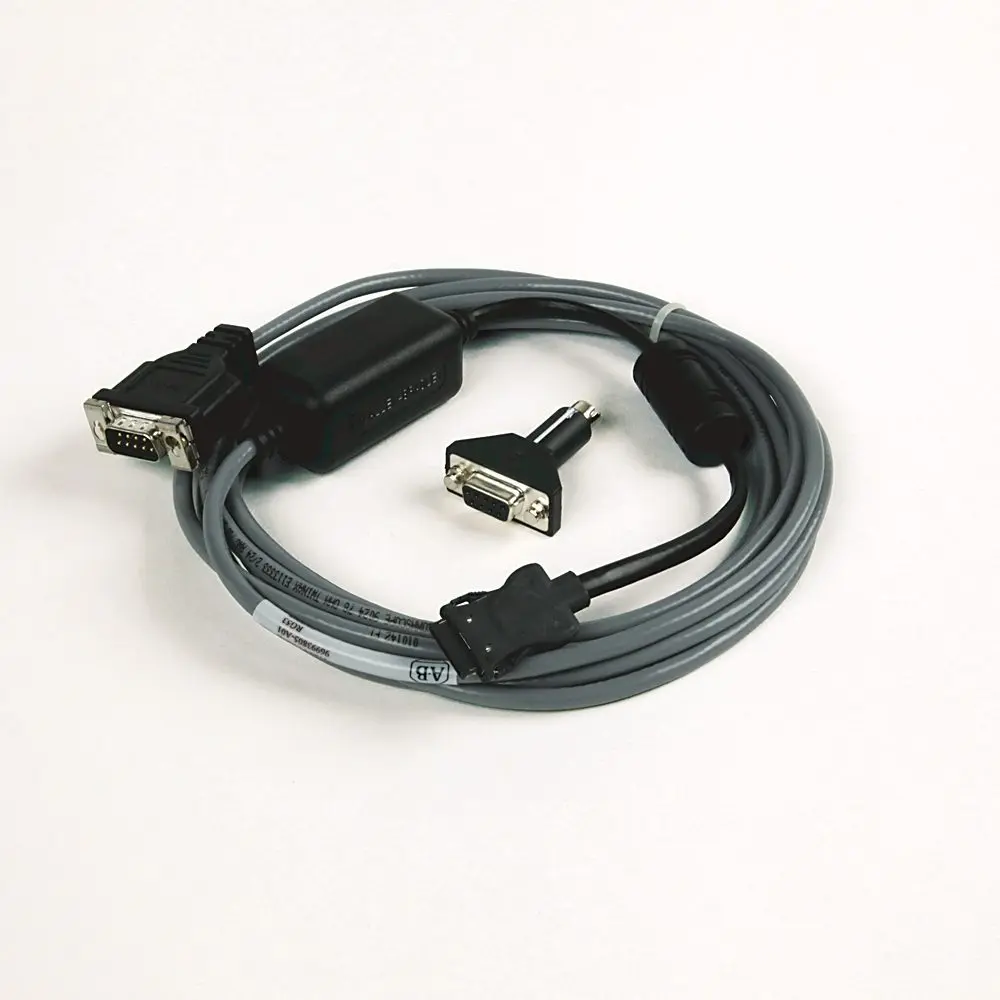 Allen-Bradley 1784-PCM5 cable assembly for Bulletin 1784 PLC-5 communication interfaces, providing connection for programming, configuration, and data
