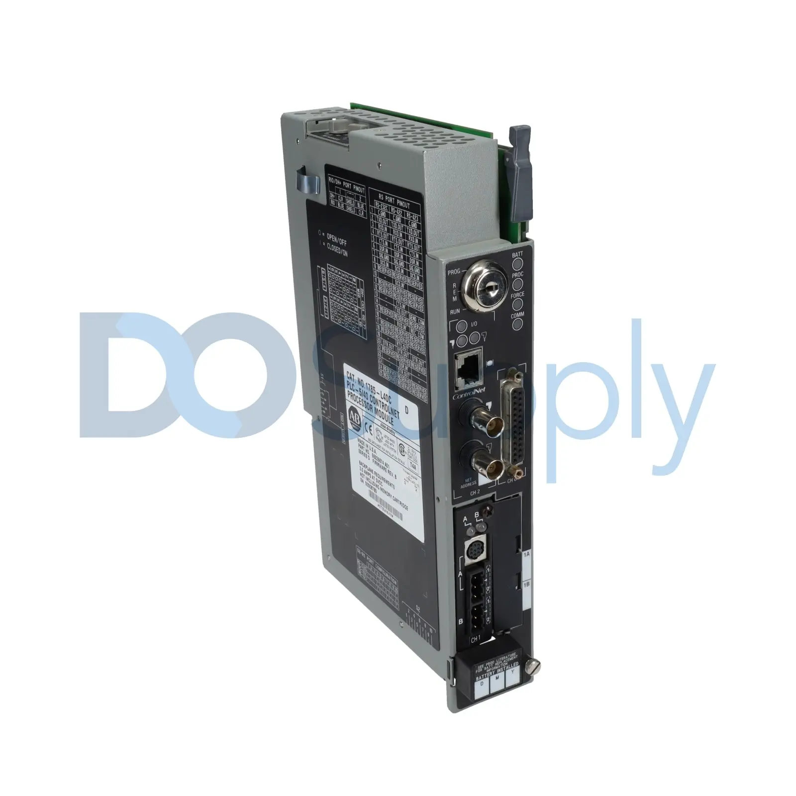 Allen-Bradley 1785-L40C ControlNet PLC-5 programmable logic controller with 40K words of user memory and integrated ControlNet communication port for