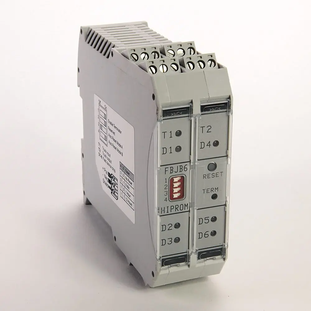 Allen-Bradley 1788-FBJB6 Bulletin 1788 Foundation Fieldbus junction box with 6 ports for connecting field devices in a Foundation Fieldbus H1 network.