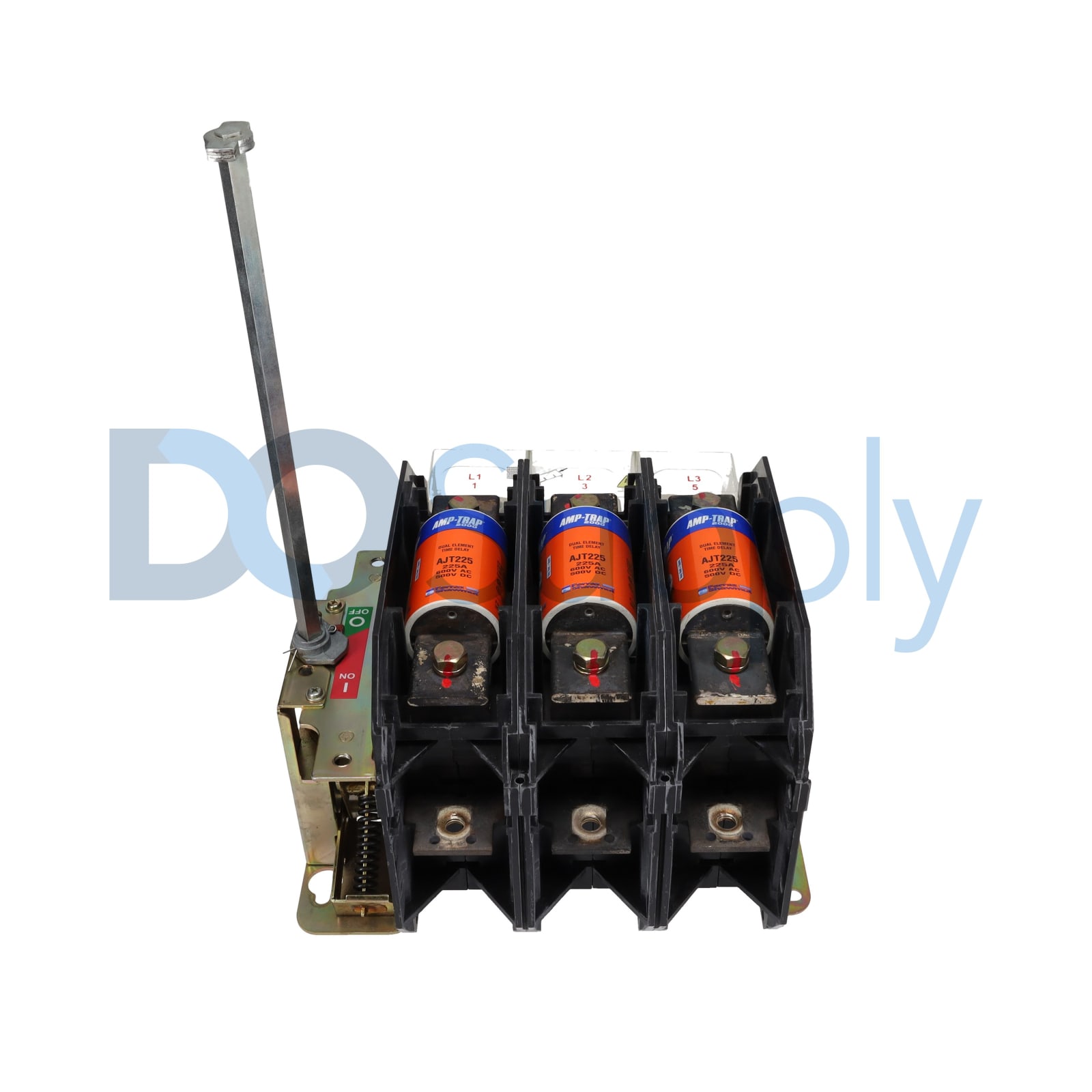Allen-Bradley 194R-NJ400P3 Bulletin 194R rotary disconnect switch, 400A, 3-pole, non-fused. Compact touch-safe design with double-break mechanism prov