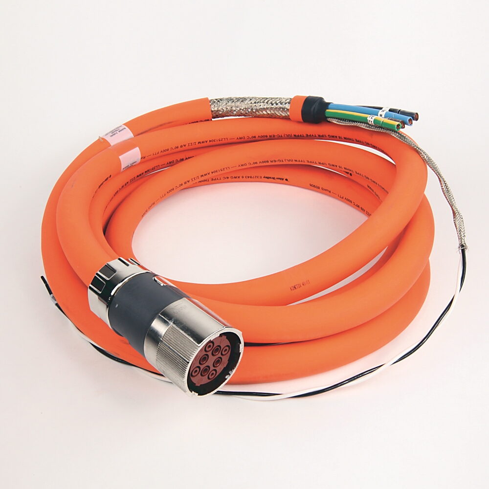 Allen-Bradley MP-Series 4m Power and Brake Cable 2090-CPBM7DF-06AA04