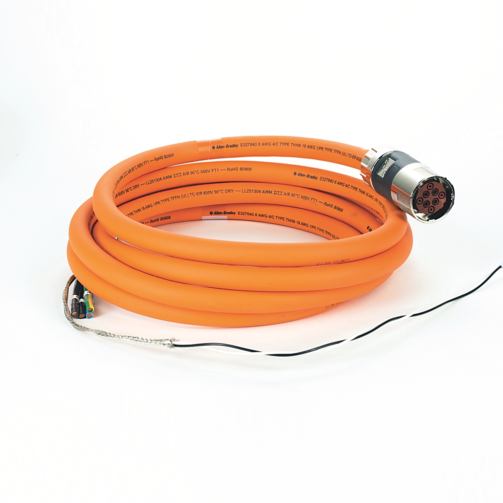 Allen-Bradley MP-Series 4m Power and Brake Cable 2090-CPBM7DF-08AA04