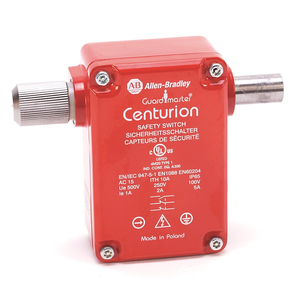 Allen-Bradley 440K-B04040 Centurion Bolt accessory for Bulletin 440K Trojan 6 safety interlock switches, providing secure mounting and mechanical alig