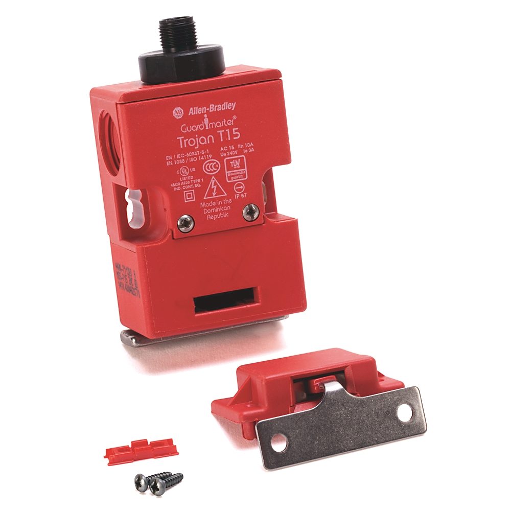 Allen-Bradley 440K-T11276 Trojan 6 safety interlock switch with 4-contact configuration, 2 normally open and 2 normally closed contacts, rated 10A at