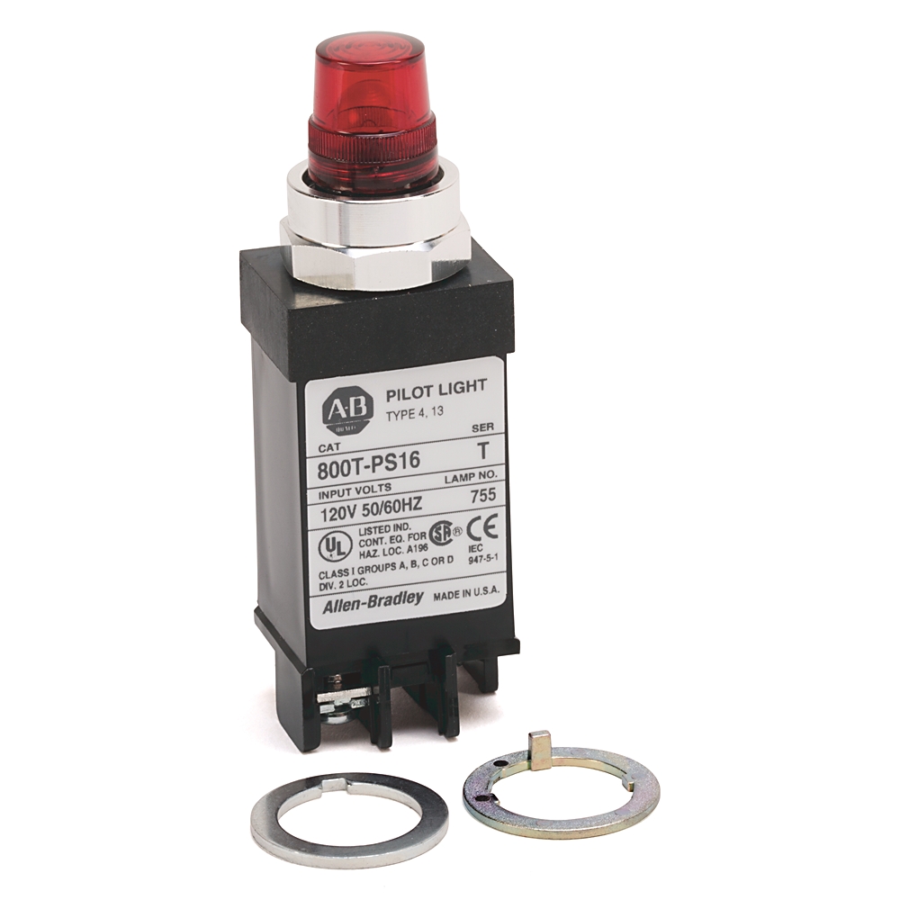 Allen-Bradley 18mm Pilot Light 800T PB 800T-PSDT16W