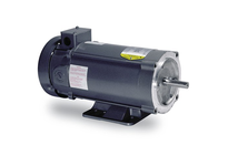 Baldor CD3450 DC wound field motor, 0.5 HP, 1750 RPM, NEMA 56C frame with Totally Enclosed Fan Cooled (TEFC) enclosure and F1 foot mounting. Operates