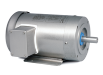 Baldor CESSWDM3558 2 HP, 1750 RPM, 3-phase washdown duty motor with NEMA 56C frame and Totally Enclosed Fan Cooled (TEFC) enclosure. Operates on 208-2