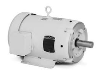 Baldor CEWDM3713T 15 HP, 3500 RPM three-phase washdown duty motor with 215TC NEMA frame and Totally Enclosed Fan Cooled (TEFC) enclosure. Designed for