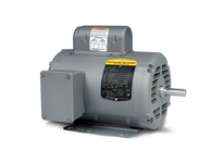 Baldor L1319T single-phase general purpose motor, 1.5 HP, 1725 RPM, NEMA 145T frame, Open Drip Proof (ODP) enclosure. Operates on 115/230V at 60 Hz wi