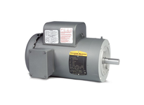 Baldor VL3507 0.75 HP, 1725 RPM single-phase C-face footless motor with 56C NEMA frame and Totally Enclosed Fan Cooled (TEFC) enclosure. Operates on 1