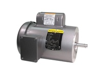 Baldor VL3509 1 HP, 3450 RPM single-phase TEFC motor with NEMA 56C frame and C-face less base mounting. Operates on 115/230V at 60 Hz with 1.15 servic