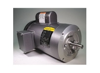 Baldor VL3515 2 HP, 3450 RPM single-phase TEFC motor with 56C NEMA C-face footless mounting, operating on 115/208-230V at 60 Hz. Features Class F insu