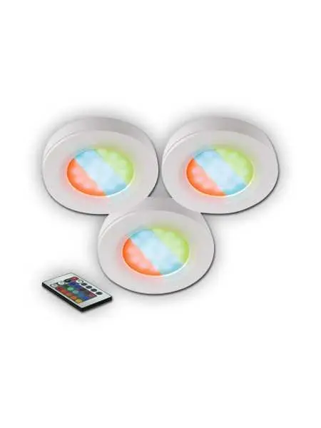 Bazz 3 Pack LED Pucks for Under-Cabinet 6W RGB U00073RG 730