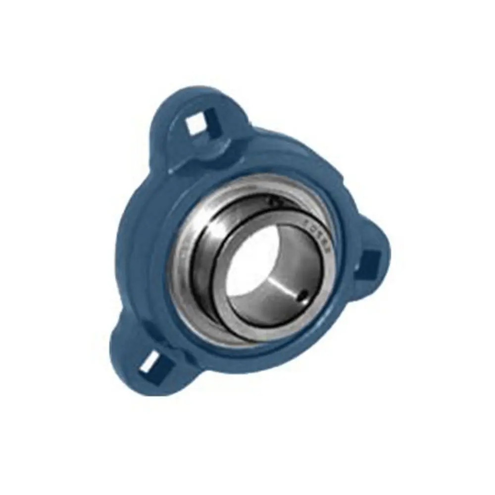 Bearings Limited TRITAN SBFCT207-20G 3-Bolt Flange Ball Bearing Mounted Unit, Light Duty, 1.25 in Bore, Ductile Iron Housing, Set Screw Locking
