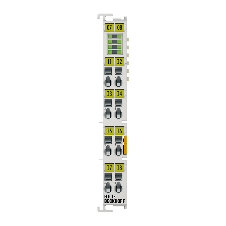 Beckhoff EtherCAT Terminal, 8-channel digital input, 24 V DC, 10 µs EL1018