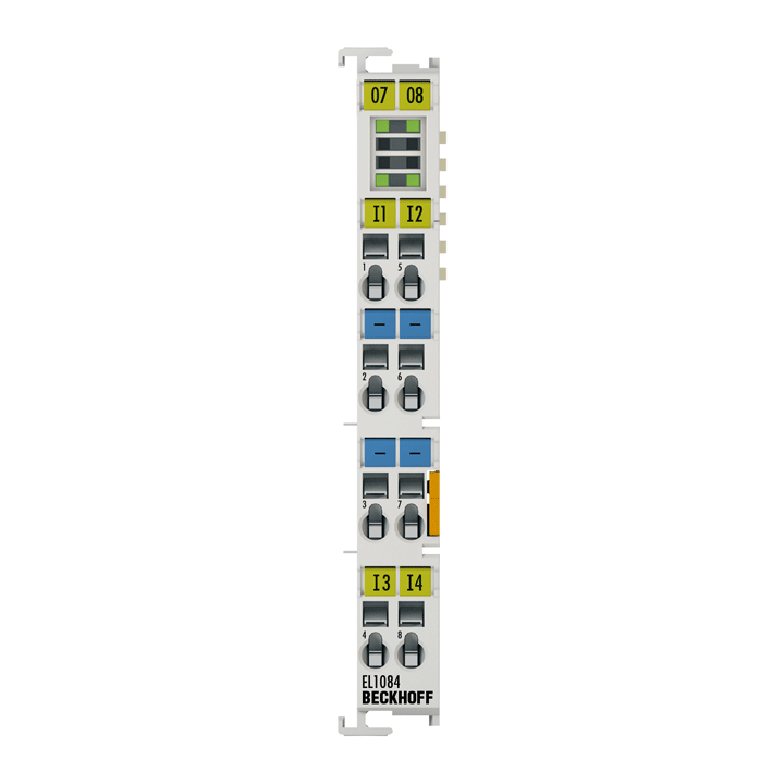 Beckhoff EtherCAT Terminal, 4-channel digital input, 24 V DC, 3 ms, ground switching EL1084