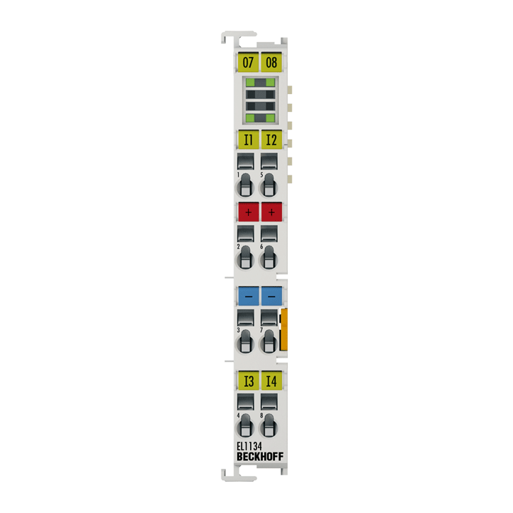 Beckhoff EtherCAT Terminal, 4-channel digital input, 48 V DC, 10 µs EL1134
