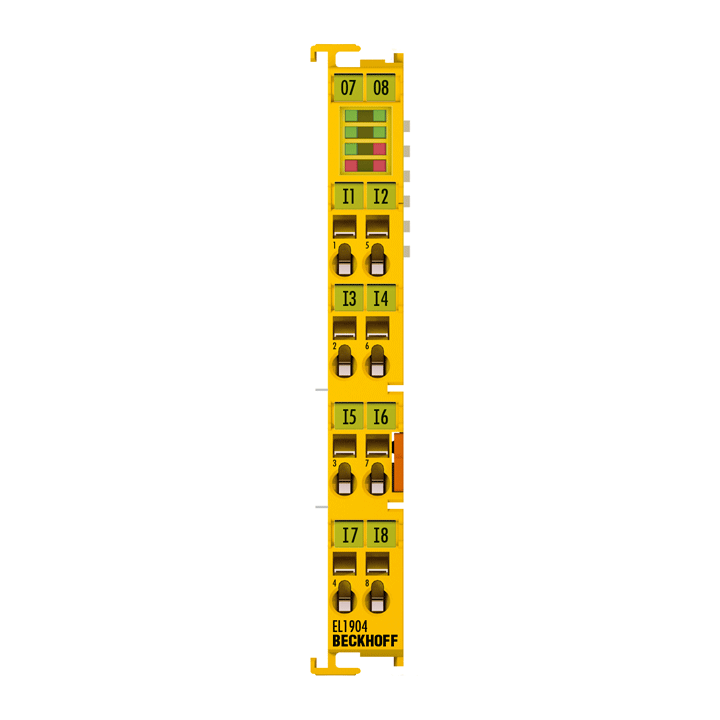 Beckhoff EtherCAT Terminal, 4-channel digital input, 24 V DC, TwinSAFE EL1904
