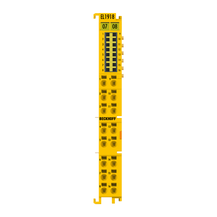 Beckhoff EtherCAT Terminal, 8-channel digital input, 24 V DC, TwinSAFE, TwinSAFE Logic EL1918