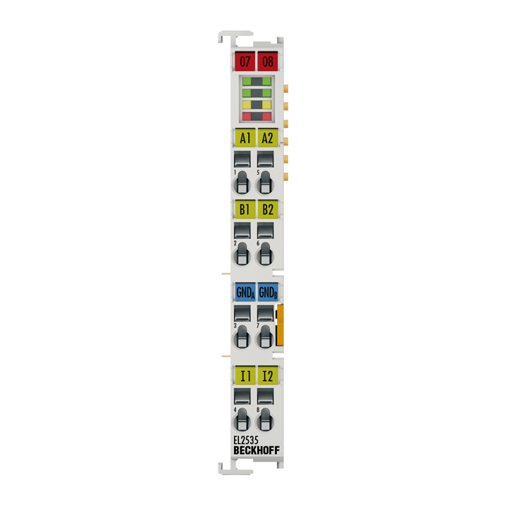 Beckhoff EtherCAT Terminal, 2-channel PWM output, 24 V DC, 1 A, current-controlled EL2535