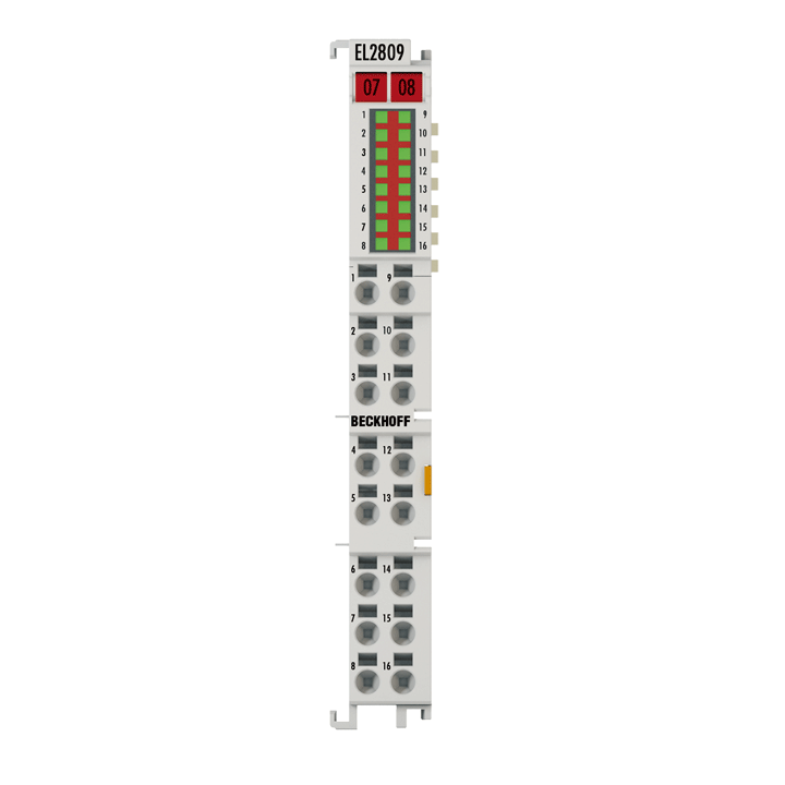 Beckhoff EtherCAT Terminal, 16-channel digital output, 24 V DC, 0.5 A EL2809