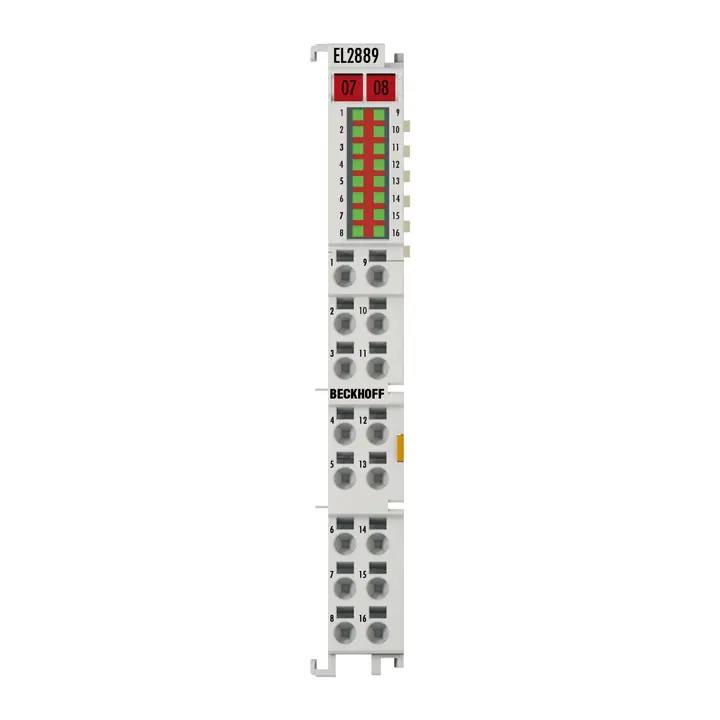 Beckhoff EtherCAT Terminal, 16-channel digital output, 24 V DC, 0.5 A, ground switching EL2889