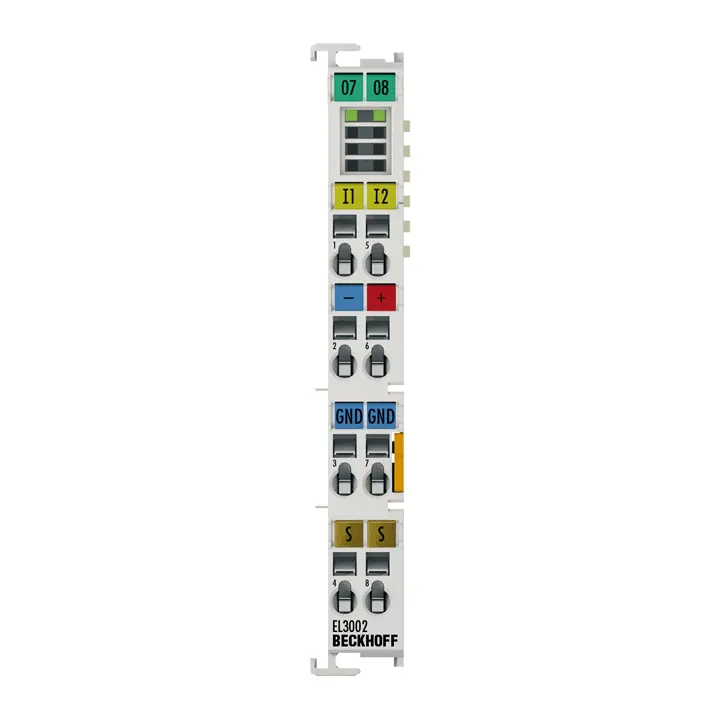 Beckhoff EtherCAT Terminal, 2-channel analog input, voltage, ±10 V, 12 bit, single-ended EL3002