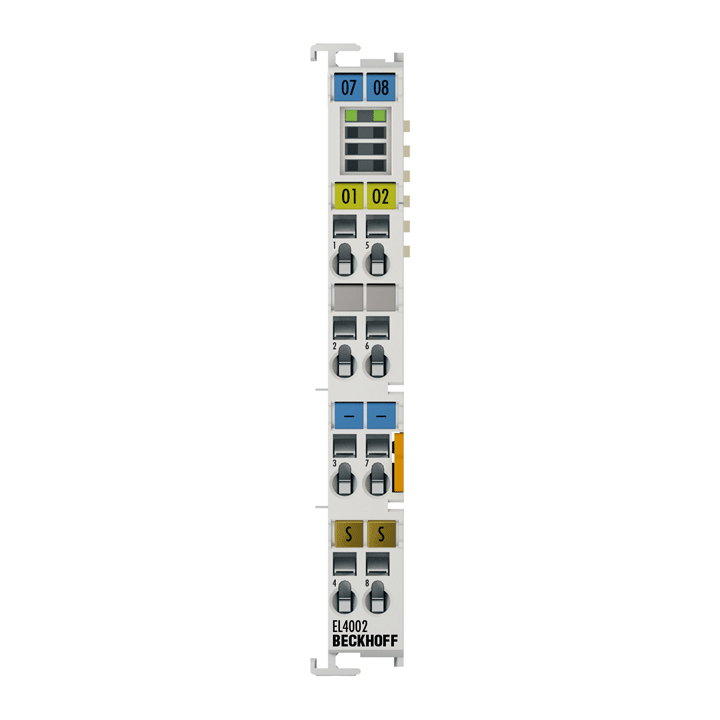 Beckhoff EtherCAT Terminal, 2-channel analog output, voltage, 0…10 V, 12 bit EL4002