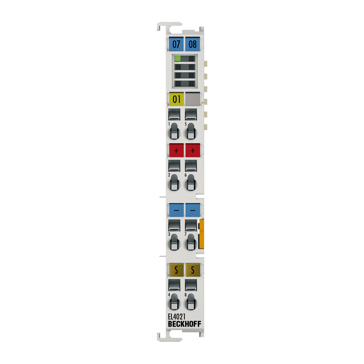 Beckhoff EtherCAT Terminal, 1-channel analog output, current, 4…20 mA, 12 bit EL4021
