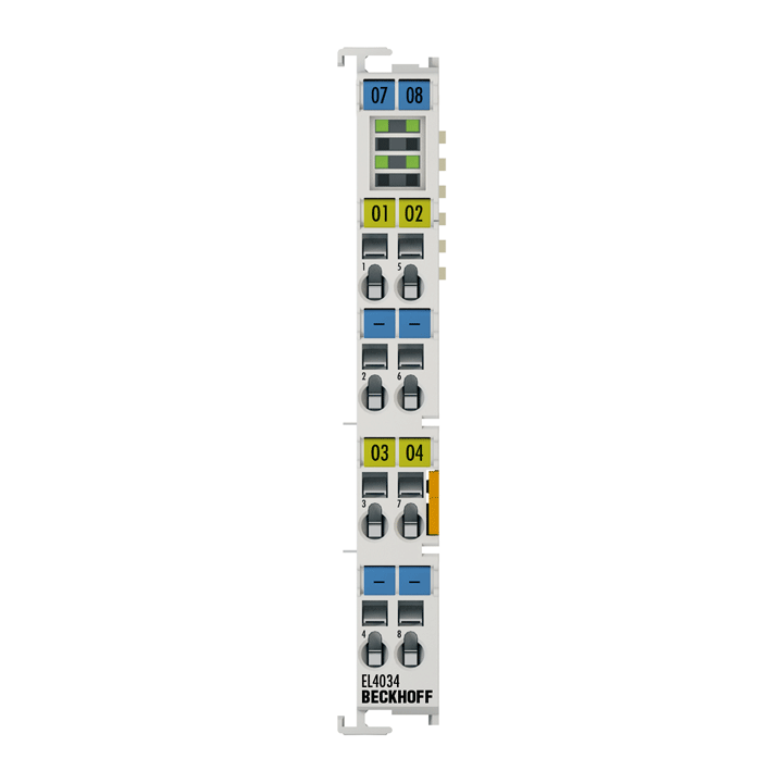 Beckhoff EtherCAT Terminal, 4-channel analog output, voltage, ±10 V, 12 bit EL4034