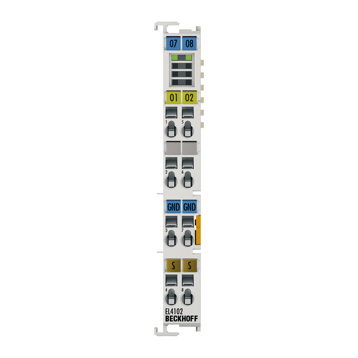 Beckhoff EtherCAT Terminal, 2-channel analog output, voltage, 0…10 V, 16 bit EL4102