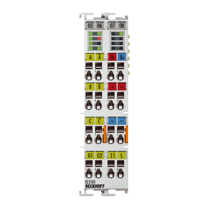 Beckhoff EtherCAT Terminal, 1-channel encoder interface, incremental, 5 V DC (DIFF RS422, TTL), 1 MHz EL5101