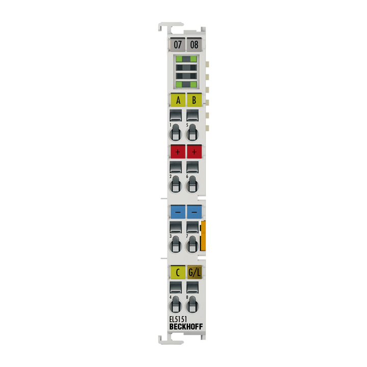Beckhoff EtherCAT Terminal, 1-channel encoder interface, incremental, 24 V DC HTL, 100 kHz EL5151