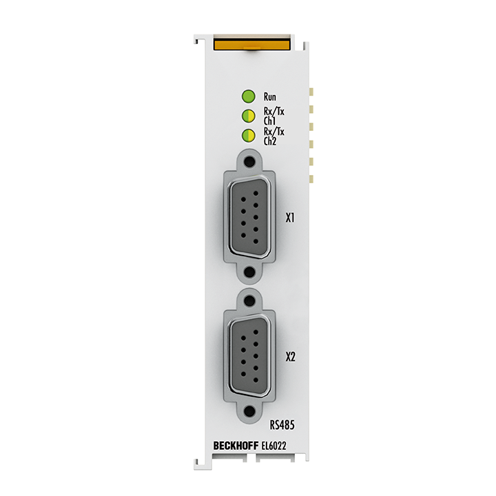 Beckhoff EtherCAT Terminal, 2-channel communication interface, serial, RS422/RS485, D-sub EL6022