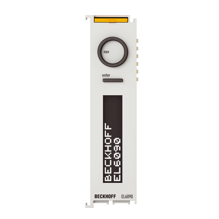 Beckhoff EtherCAT Terminal, display with navigation switch, operating hours counter EL6090