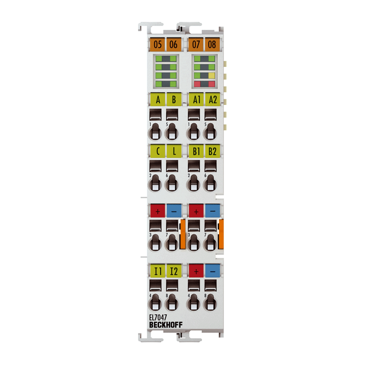 Beckhoff EtherCAT Terminal, 1-channel motion interface, stepper motor, 48 V DC, 5 A, vector control, with incremental encoder EL7047