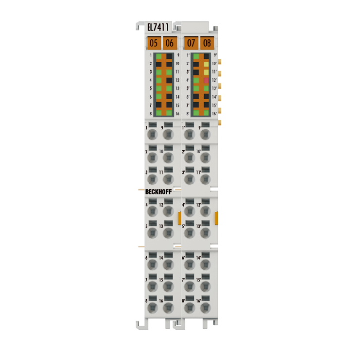 Beckhoff EtherCAT Terminal, 1-channel motion interface, BLDC motor, 48 V DC, 4.5 A, with incremental encoder EL7411