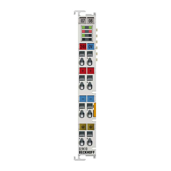 Beckhoff EtherCAT Terminal, power supply for E-bus, 24 V DC, 2 A, with diagnostics EL9410