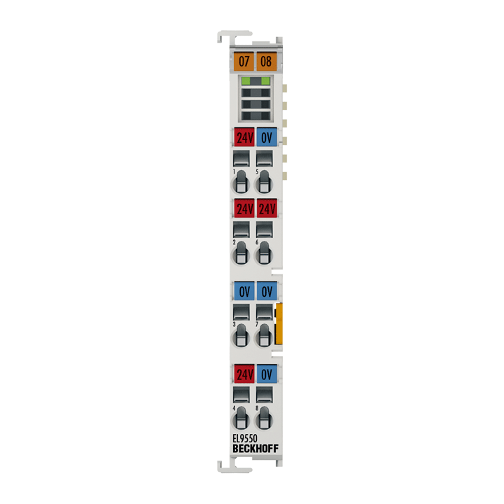 Beckhoff EtherCAT Terminal, surge filter, system and field supply, 1.5 A/10 A EL9550